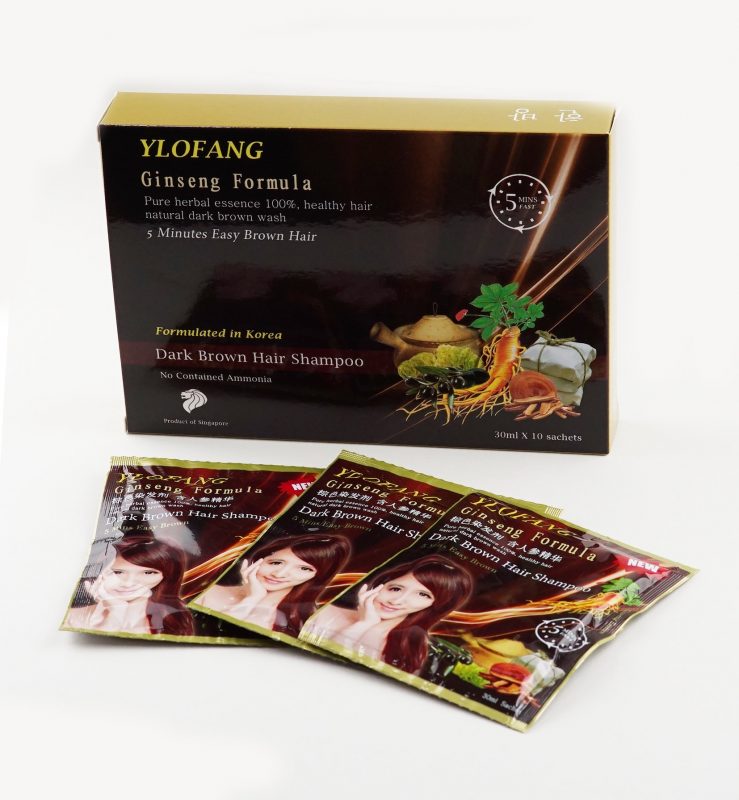 ylofang brown hair dye sackets with box
