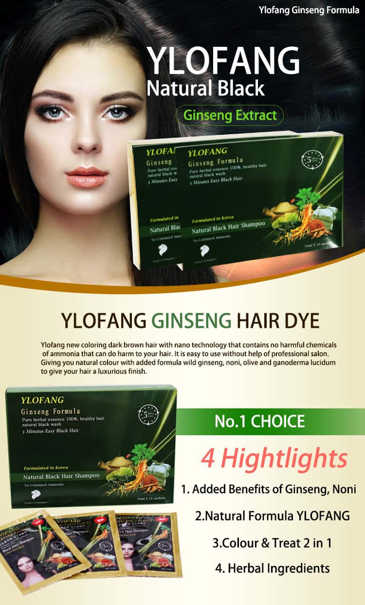 Ylofang Ginseng Black Hair Dye Kenkoway